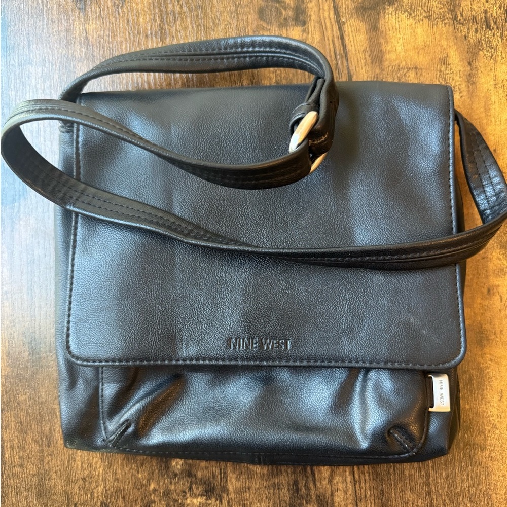 Nine West Black Shoulder Bag Purse Small - Picture 2 of 12